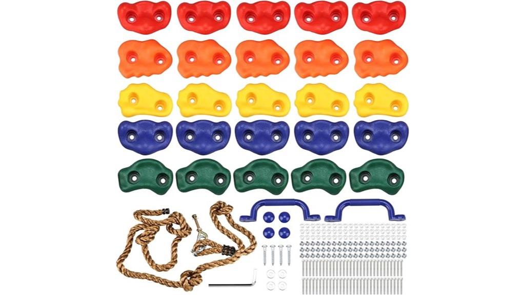 climbing holds with hardware