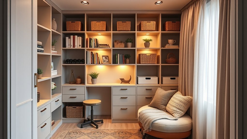 closet turned multi purpose nook