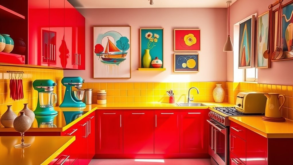 colorful vibrant personalized kitchen