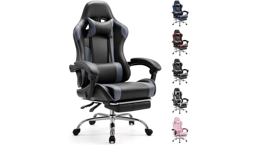 comfortable gaming chair with footrest