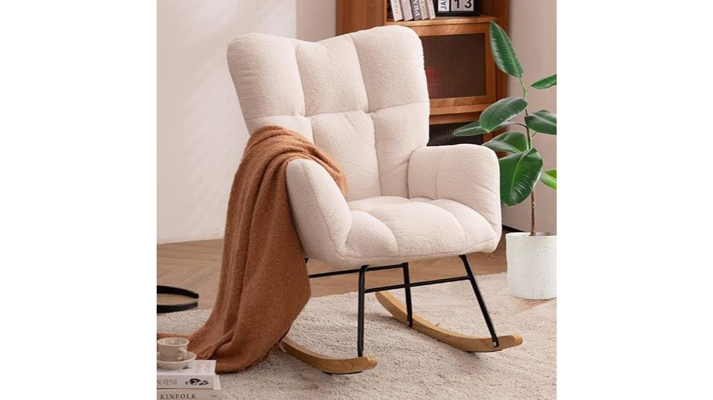 comfortable padded nursery chair