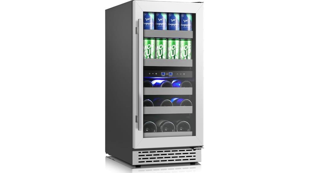 compact dual zone wine fridge