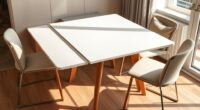 compact expandable dining tables