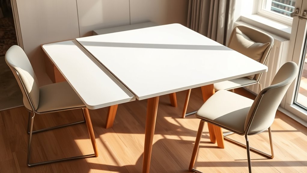 compact expandable dining tables