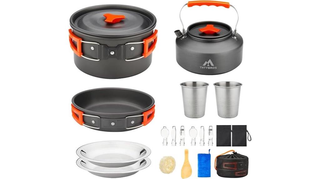 complete camping cookware set