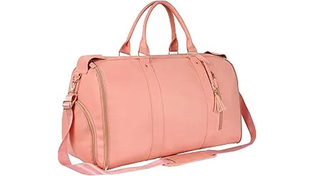 convertible garment bag with shoes