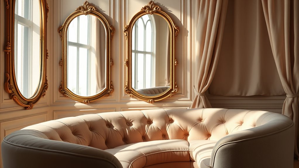 curved arch mirror design