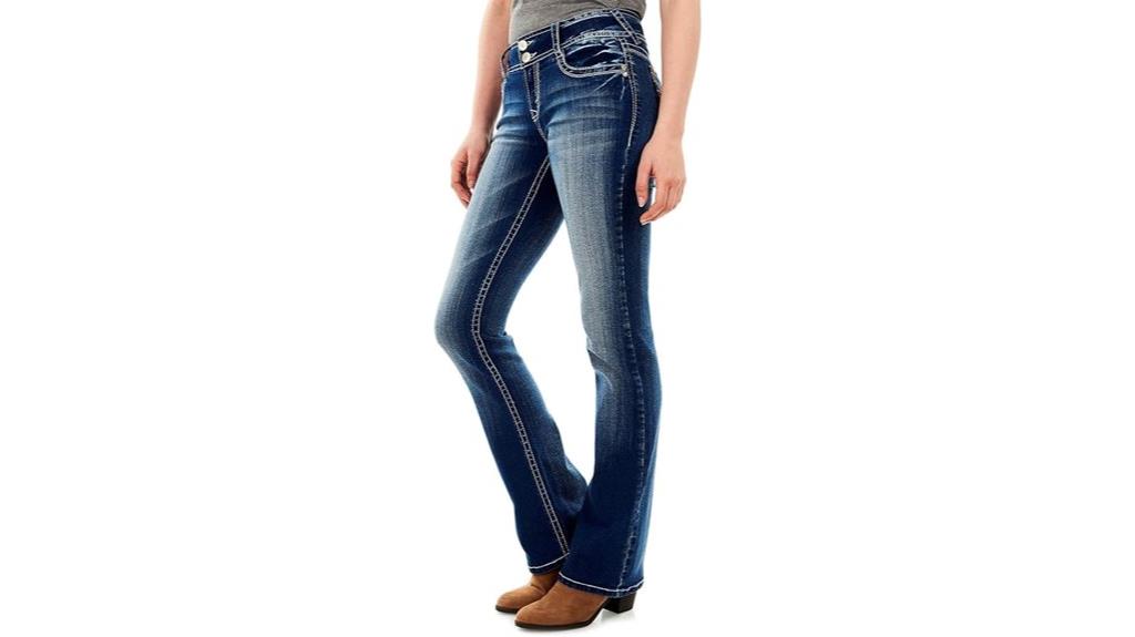curvy bootcut denim jeans