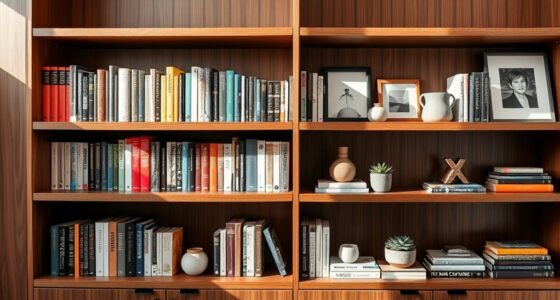 decorative book shelf arrangements