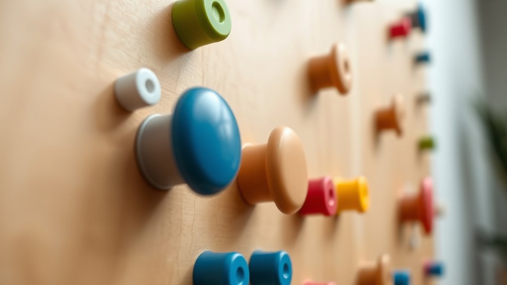 diy plywood knob wall art