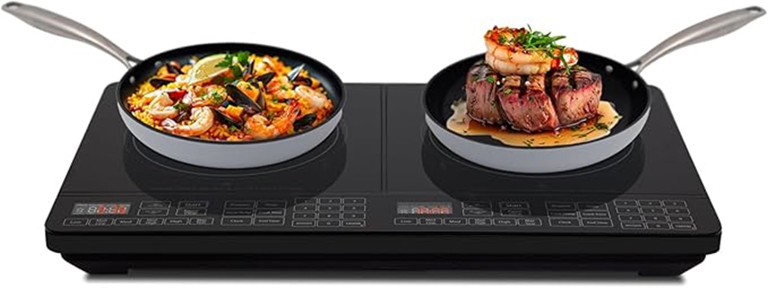 double power induction cooktop