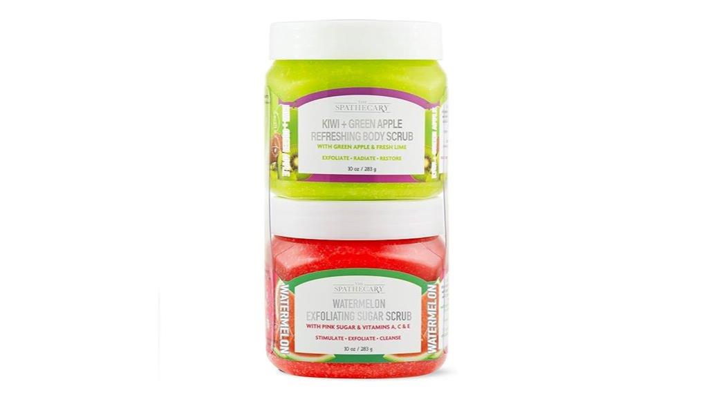 dual kiwi watermelon scrubs