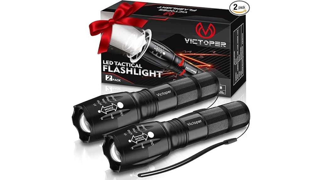 dual pack bright flashlights
