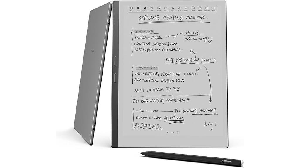 e ink tablet with stylus