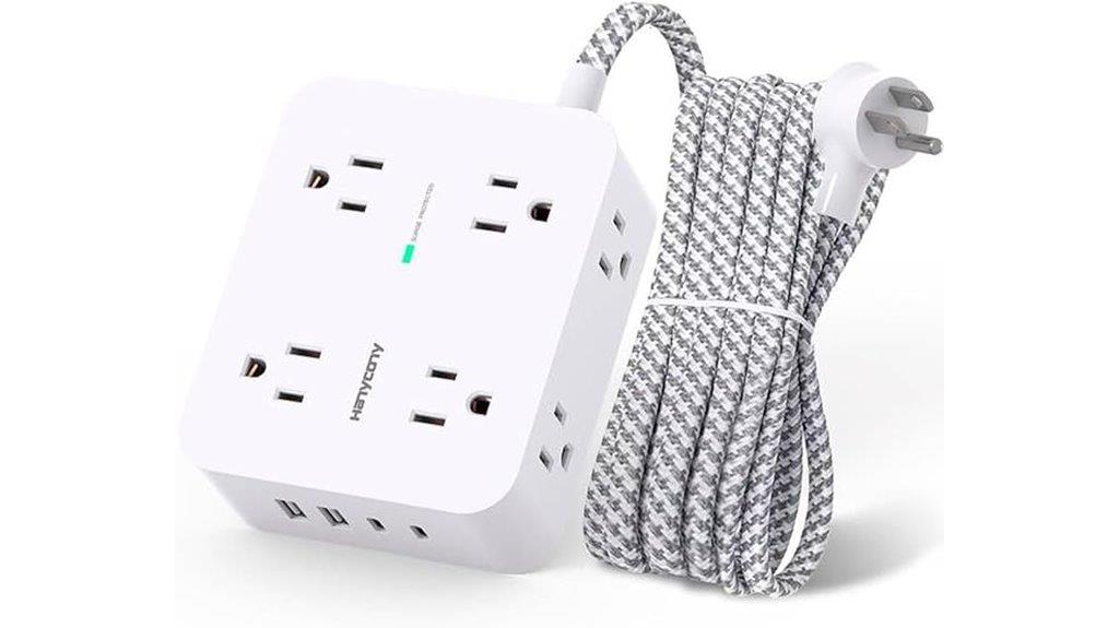 eight outlets four usb
