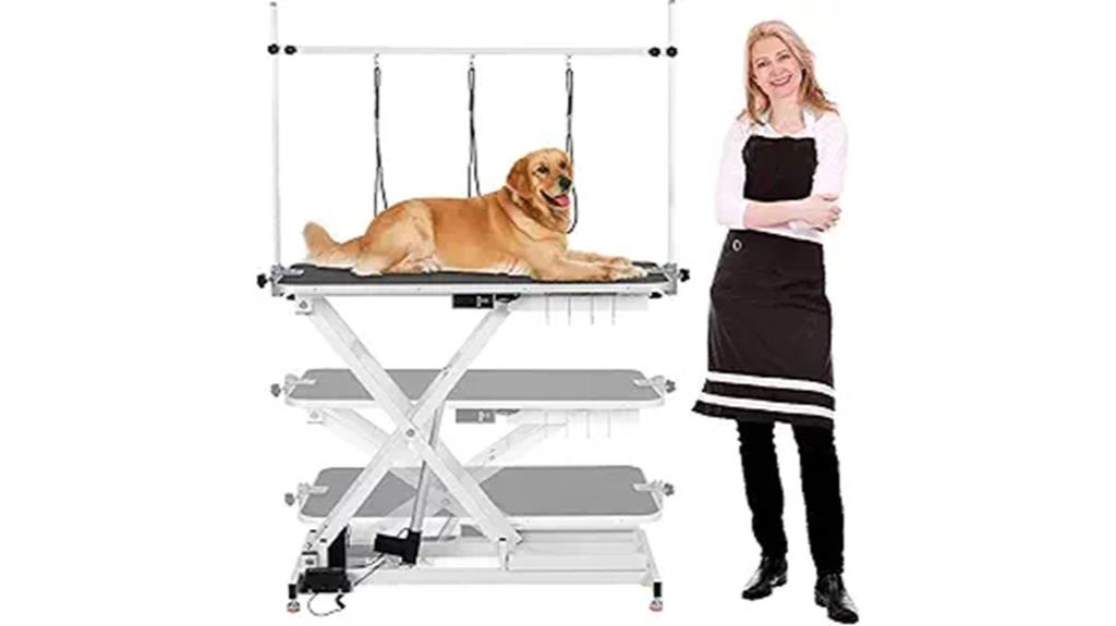 electric dog grooming table