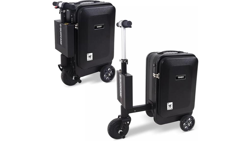 electric suitcase with removable battery