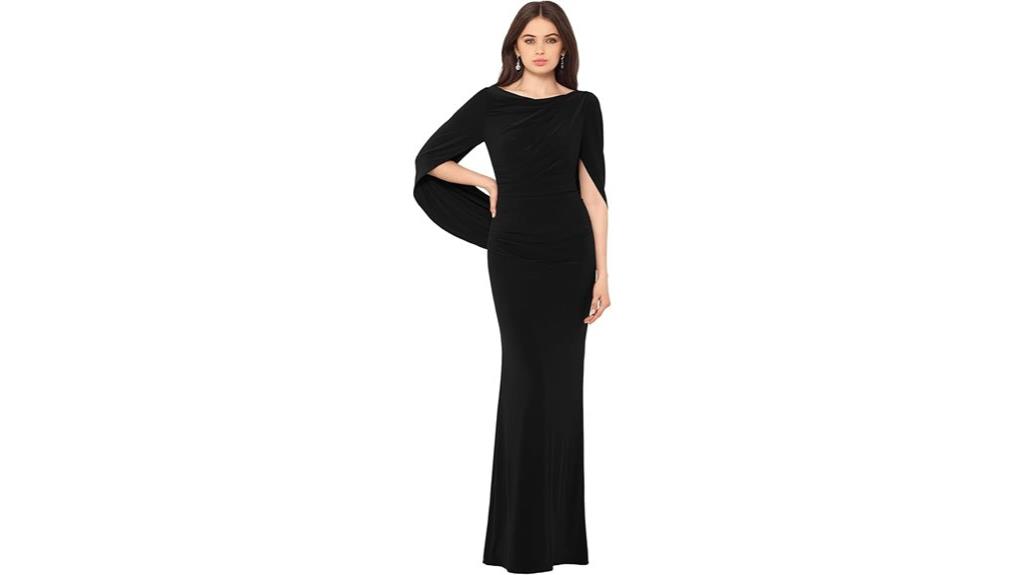 elegant 3 4 sleeve gown