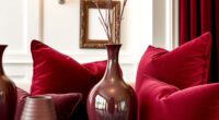 elegant burgundy accent details