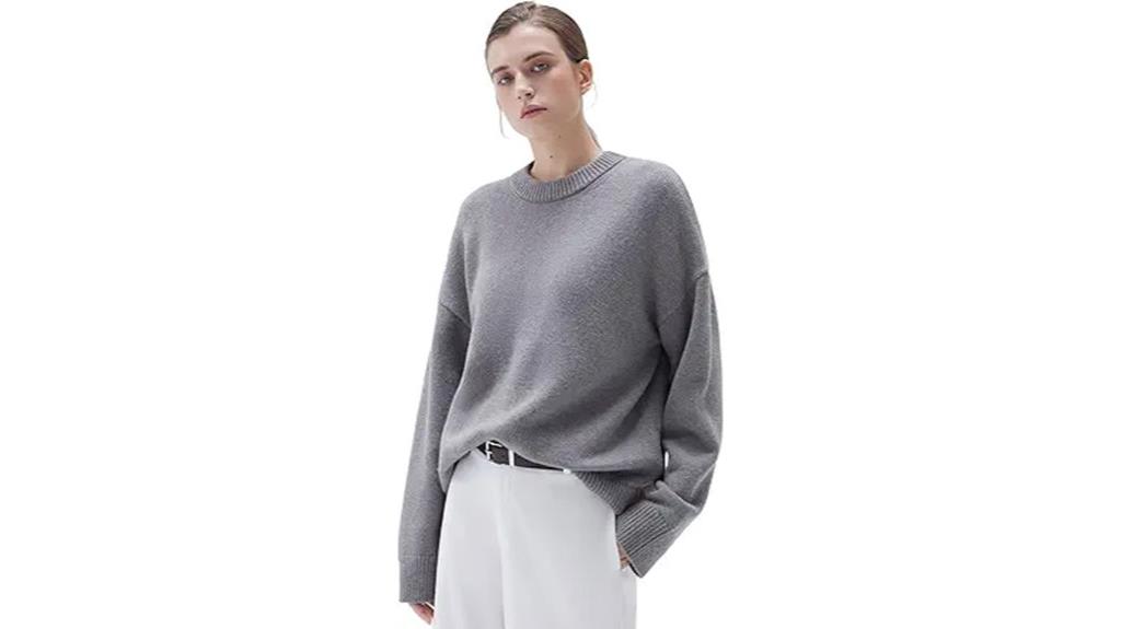 elegant cashmere oversized sweater