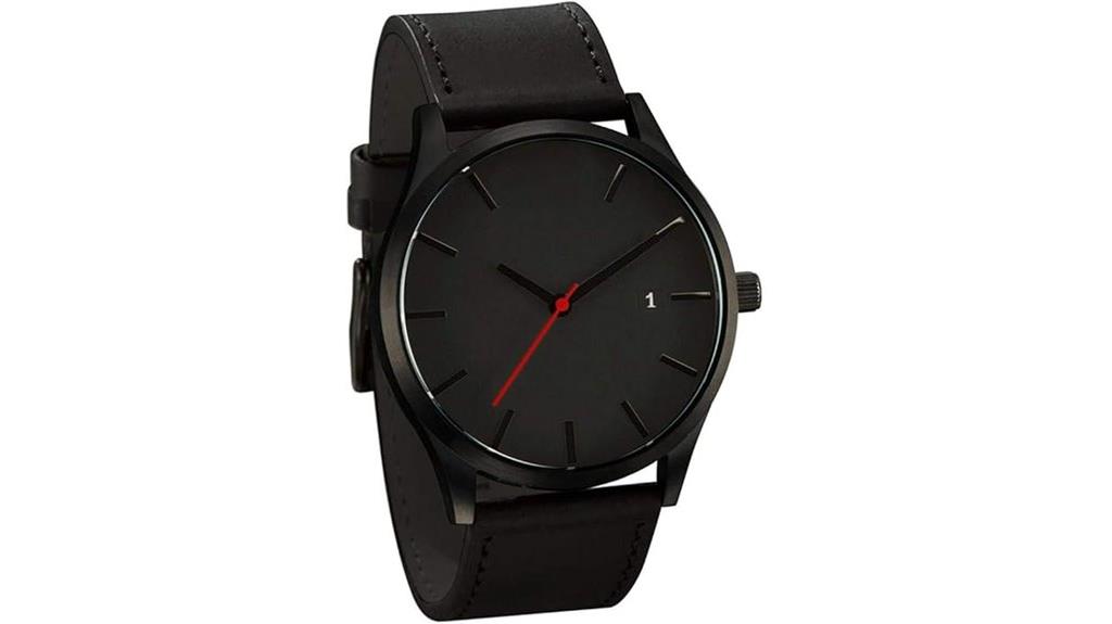 elegant minimalist leather watch