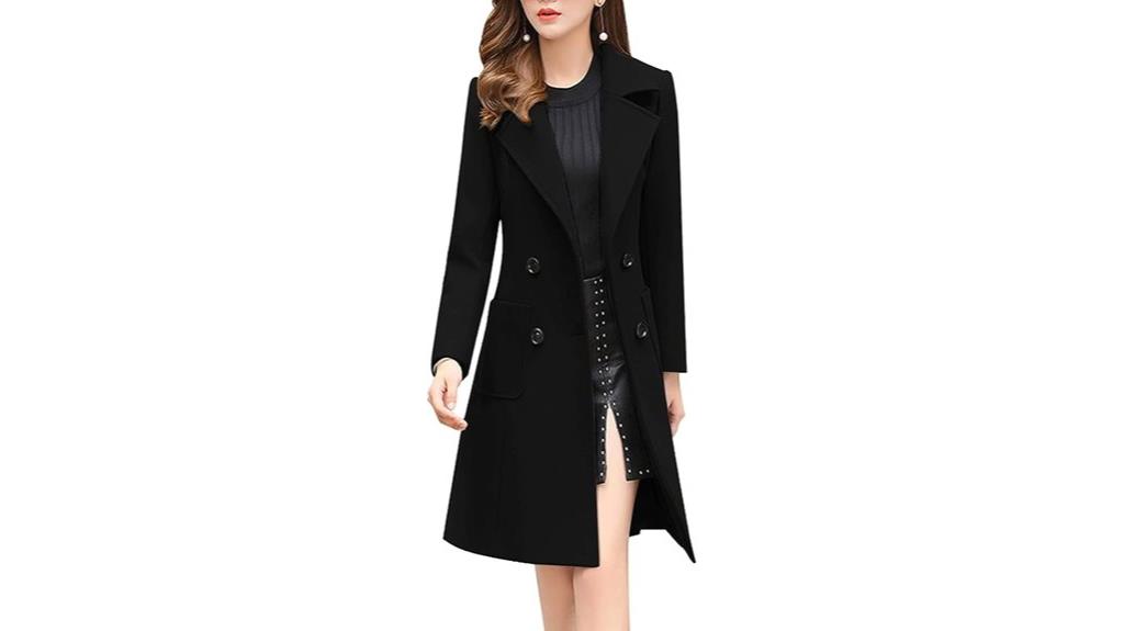elegant wool double coat