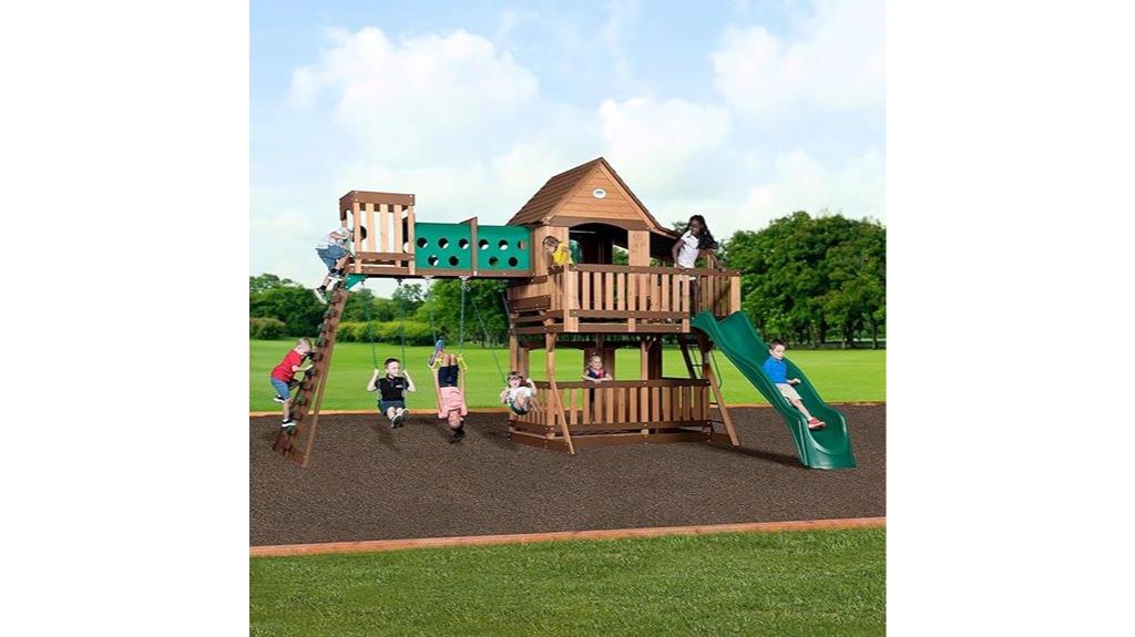 elite cedar swing set