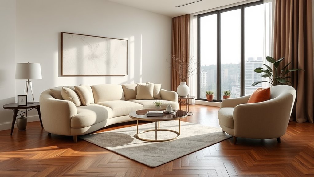 ergonomic durable curved furniture