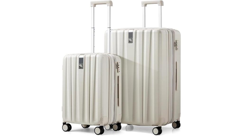 expandable 2 piece luggage sets