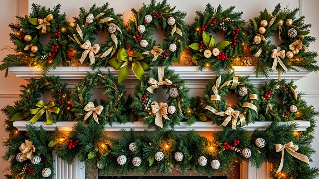 festive mantel decor sets
