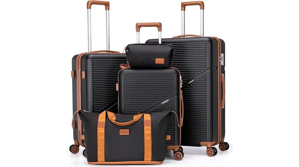 five piece hard shell luggage