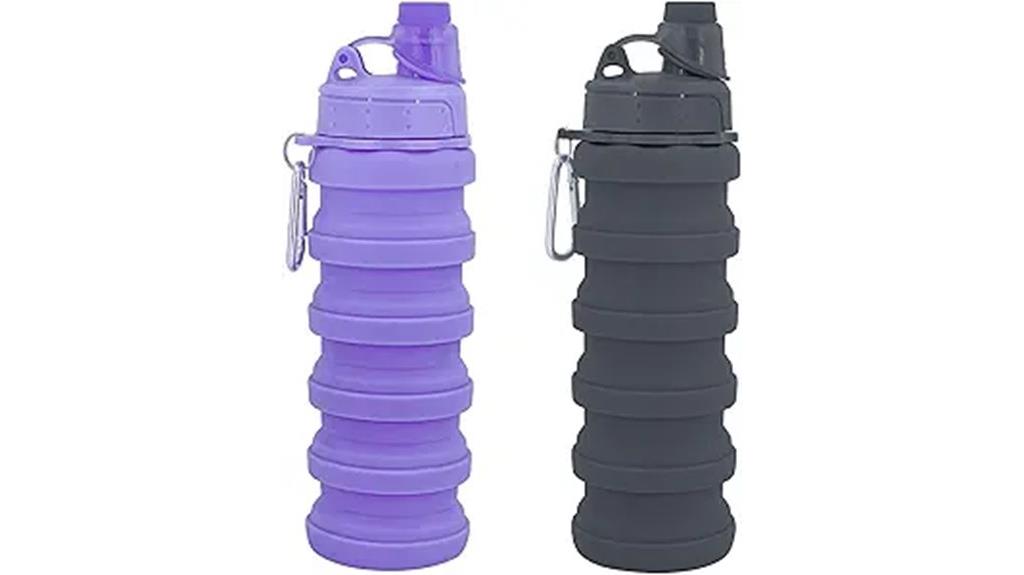 flexible silicone camping bottle