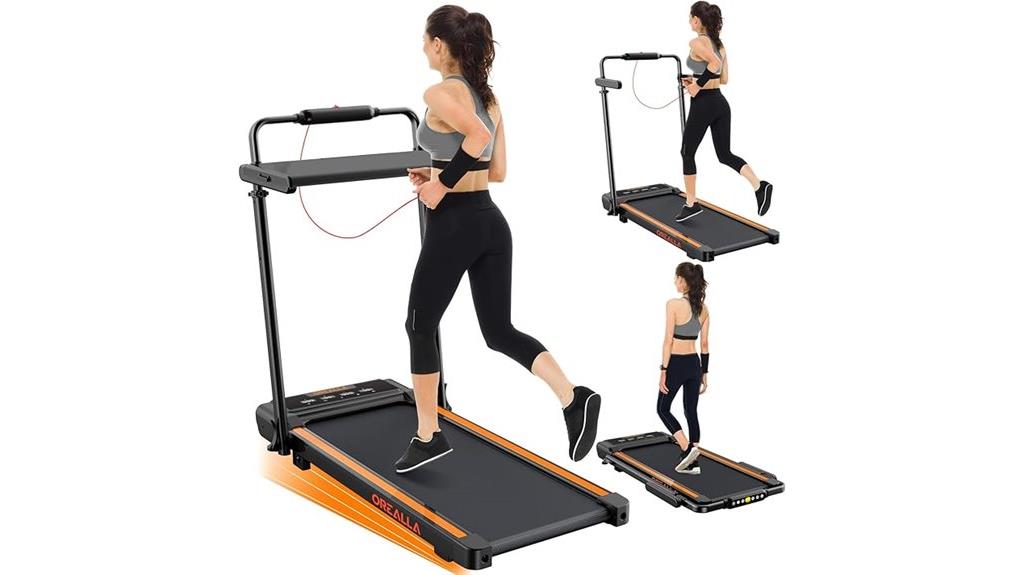 foldable incline treadmill with desk