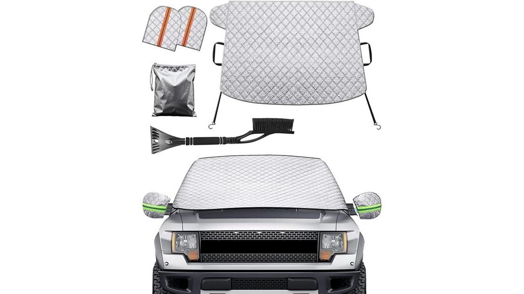 four layer snow windshield cover