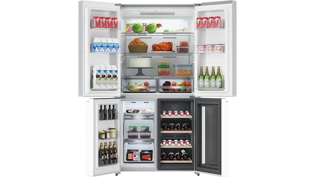 french door refrigerator with wine cooler