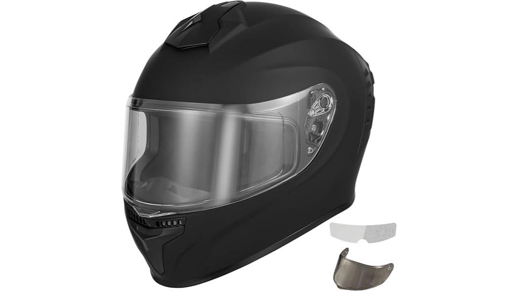 full face helmet with visors