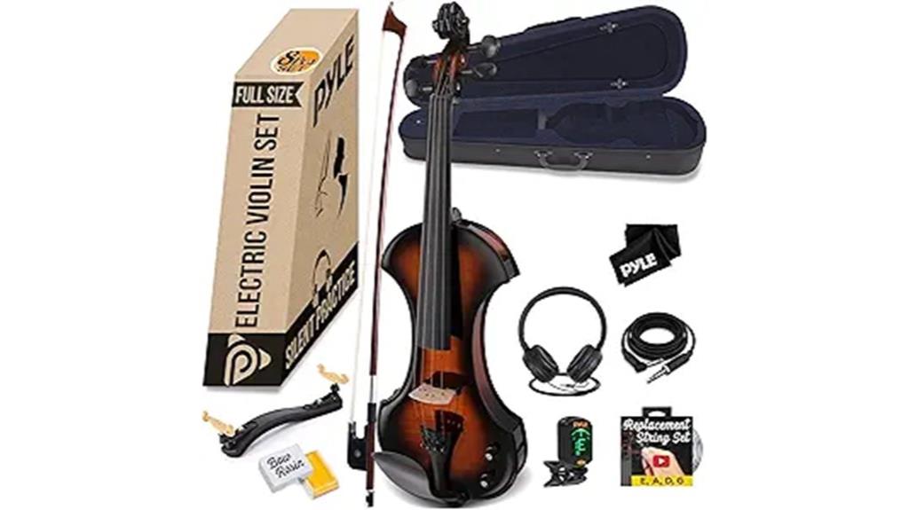 full size solid wood electric violin