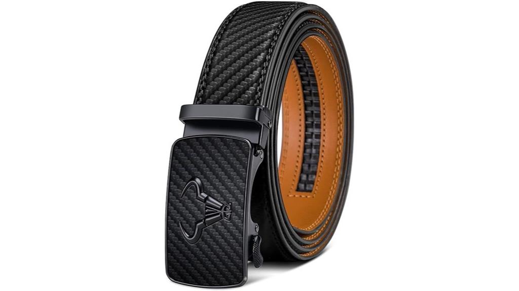 genuine leather ratchet belt