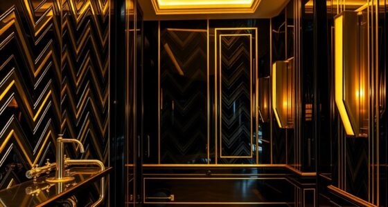 geometric metallic art deco