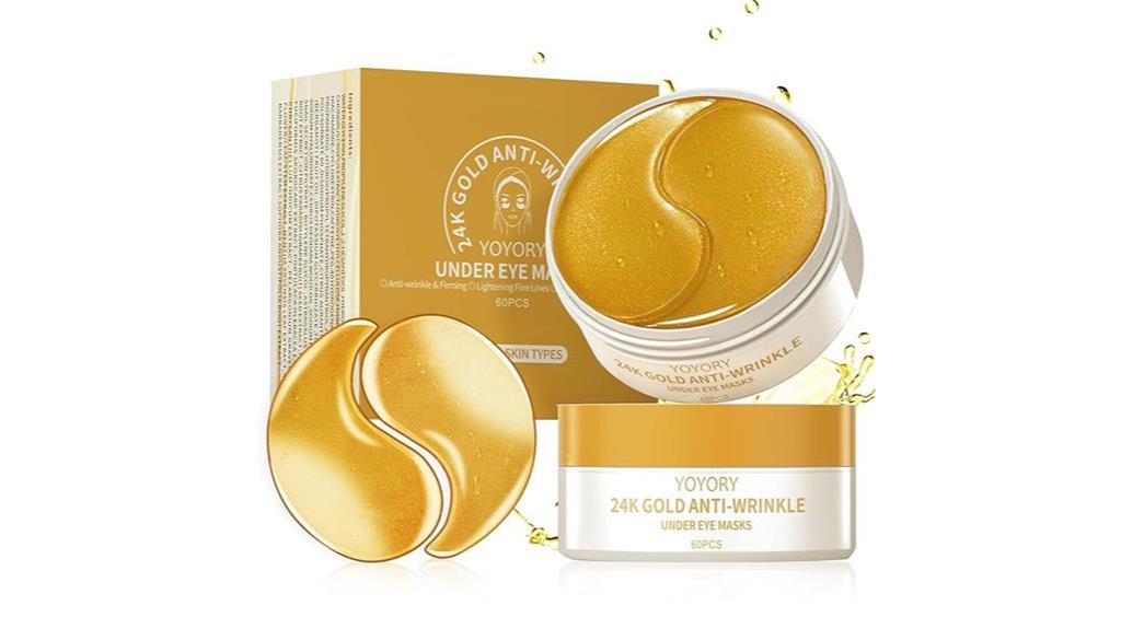 gold infused hydrogel eye patches