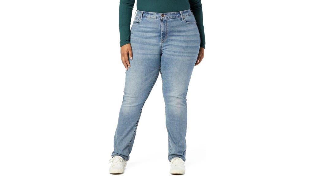 gold women s curvy straight jeans