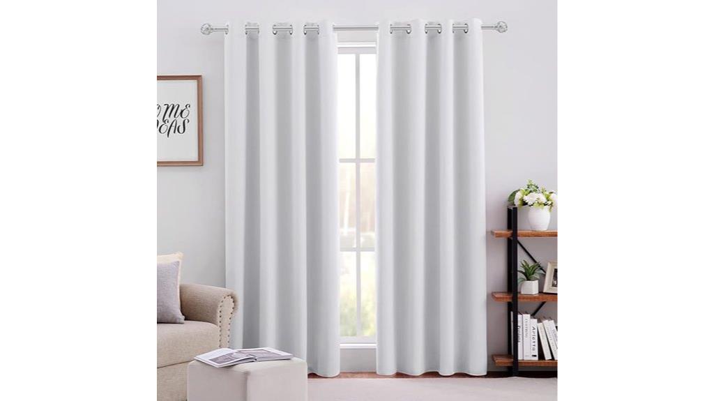 grey white blackout curtains