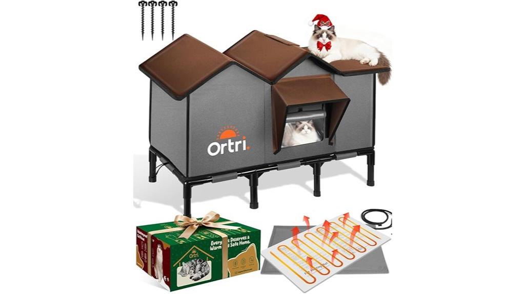 heated insulated weatherproof cat house