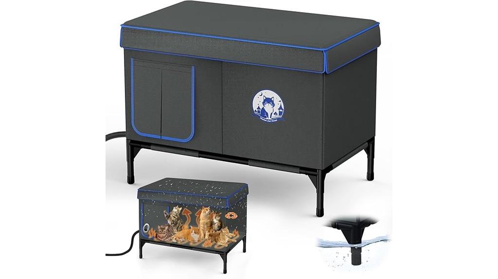 heated outdoor winter cat house