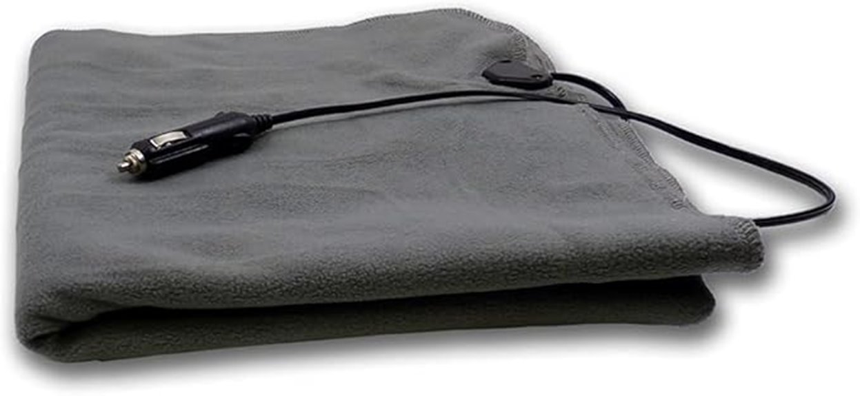 heated polar fleece lap blanket