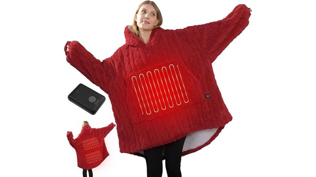heated wearable blanket included