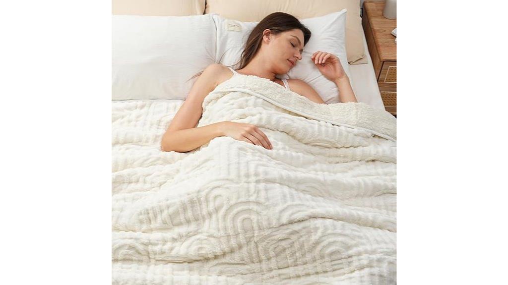 jacquard fleece weighted blanket