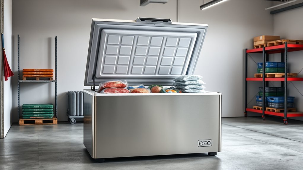 key garage freezer features