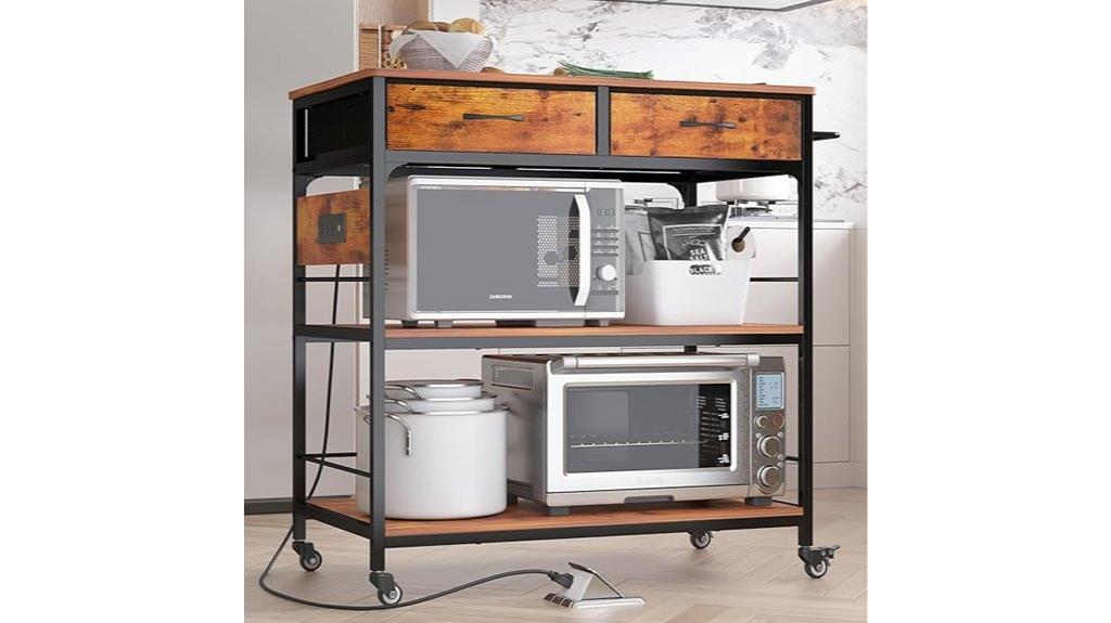 kitchen island with power