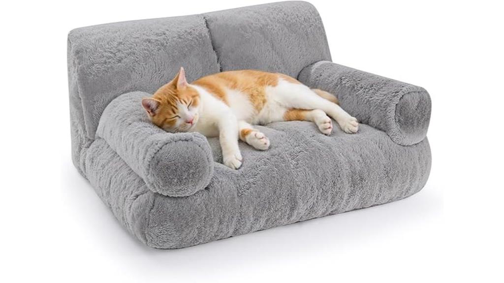 large bolstered washable cat bed